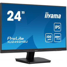 Монитор 23.8" Iiyama ProLite XU2493HSU-B7 IPS 1920x1080, 100 Гц, 1 мс, 16:9, 300 кд/м², HDMI 1.4, DP 1.2, 3.5 Jack, USB Hub (2x USB 2.0), динамики (2x2 Вт), Adaptive-Sync, черный