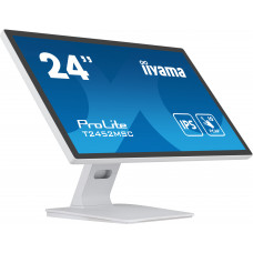 Монитор 23.8" iiyama ProLite T2452MSC-W1 IPS 1920x1080, 60 Гц, 14 мс, 16:9, 400 кд/м², HDMI, DP 1.2, 2xUSB 3.2, 3.5 Jack, динамики (2x1 Вт), сенсорный экран, белый