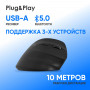 Мышь Oklick 688MW ERGO черный оптическая 2400dpi silent беспров. BTRadio USB (2070320) Oklick 2070320
