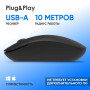 Мышь Oklick 202MW черный оптическая 1000dpi беспров. USB 3but (2070314) Oklick 2070314