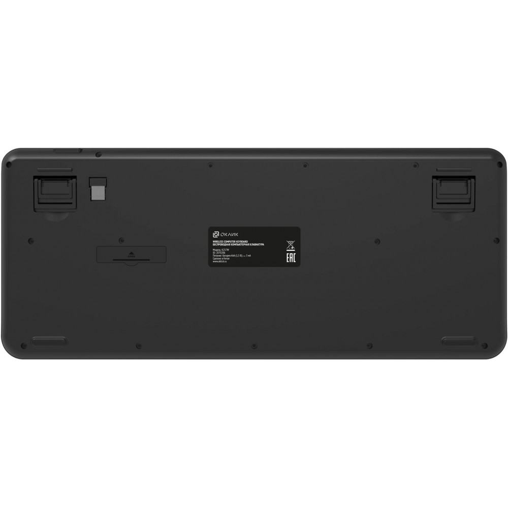 Клавиатура Oklick K257W черный USB беспроводная Multimedia (подставка для запястий) (2070286) Oklick 2070286