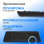 Клавиатура Oklick K257W черный USB беспроводная Multimedia (подставка для запястий) (2070286) Oklick 2070286