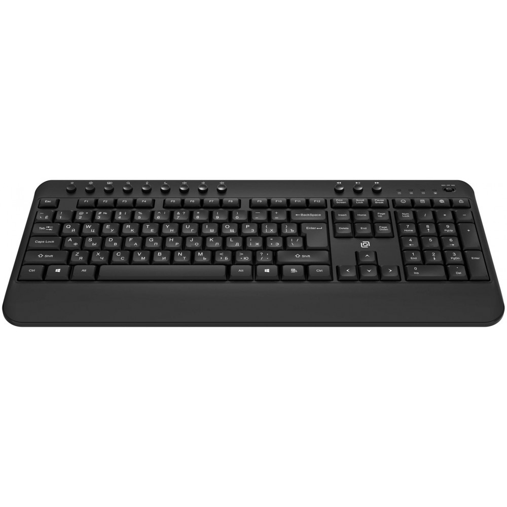 Клавиатура Oklick K257W черный USB беспроводная Multimedia (подставка для запястий) (2070286) Oklick 2070286