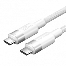 Кабель Vention USB 3.2 Gen2 CMCM - 1м. Белый 5А PD100W, шт. Vention TRGWF