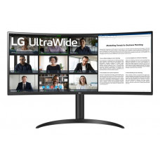 Монитор 34" LG UltraWide 34WR55QK-B VA 3440x1440, 100 Гц, 5 мс, 21:9, 300 кд/м², DP 1.4, 2xHDMI 2.0, USB Type-C, USB Hub, изогнутый экран (1800R), черный