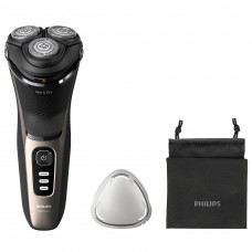 Электробритва роторная Philips S3242/12 питан.:аккум. черный/серебристый
