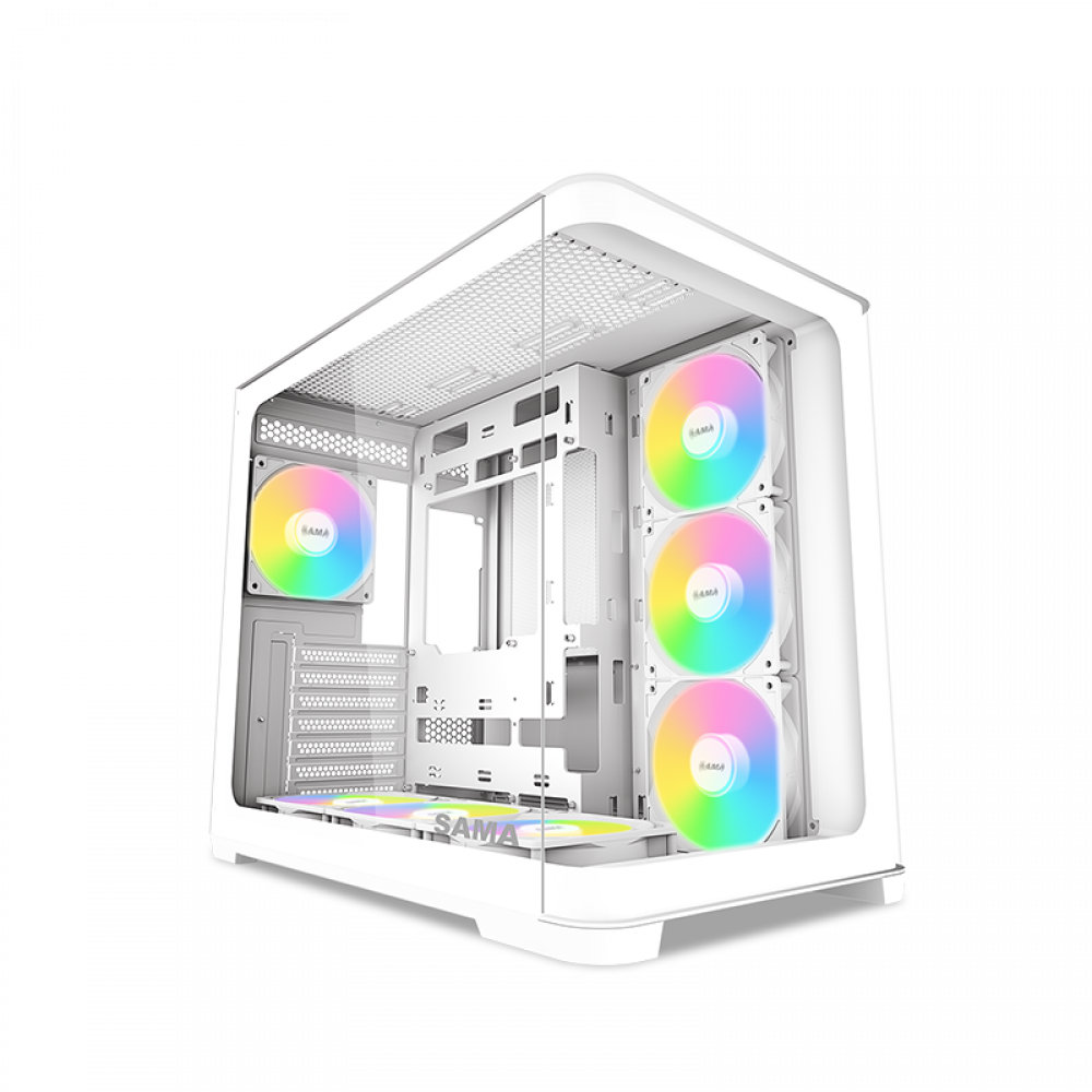 Корпус ПК без блока питания SAMA V60 White V60-WHADA7X1-GL