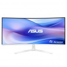 Монитор 34" ASUS VU34WCIP-W VA 3440x1440, 100 Гц, 1 мс, 21:9, 300 кд/м², HDMI 2.0, DP 1.4, USB-C (65 Вт), 3.5 Jack, USB Hub (4x USB 3.0), HDR10, изогнутый экран (1500R), динамики (2x2 Вт), белый