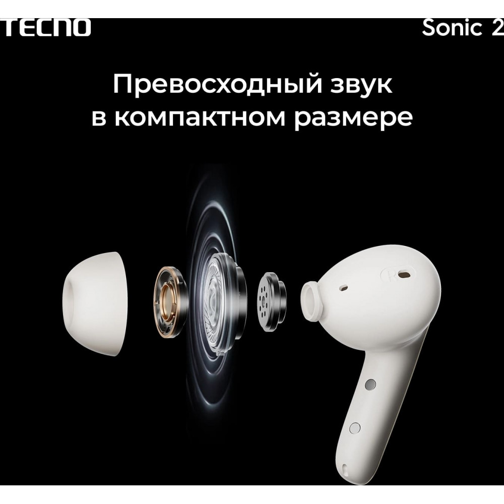Гарнитура внутриканальные TECNO Sonic 2 SC02 WHITE