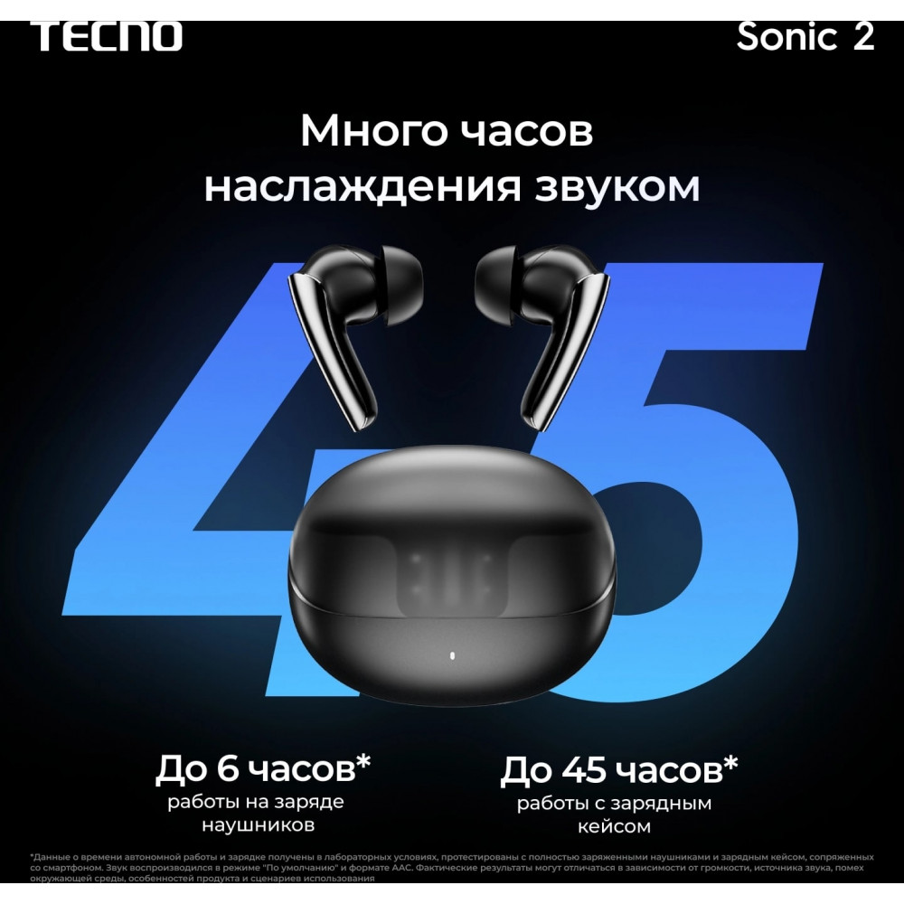 Гарнитура внутриканальные TECNO Sonic 2 SC02 WHITE
