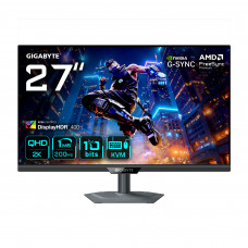 Монитор 27" Gigabyte M27Q2 EK IPS 2560x1440, 200 Гц, 1 мс, 16:9, 350 кд/м², 2xHDMI 2.0, DP 1.4, USB-C, USB Hub (3x USB 3.2), 3.5 Jack, DisplayHDR 400, FreeSync Premium, VESA 100x100, черный