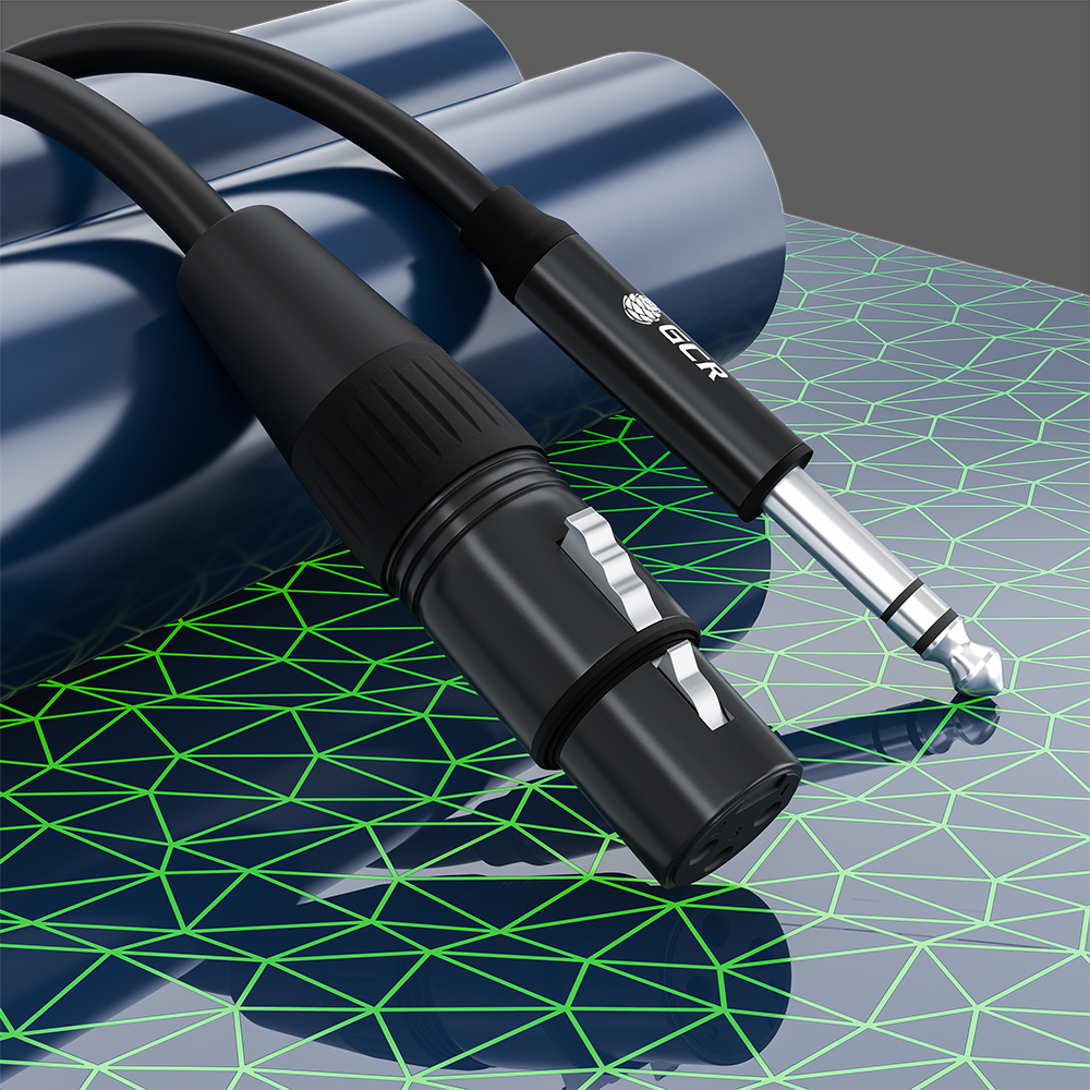 Кабель микрофонный jack 6,35mm  XLR Greenconnect GCR-53439