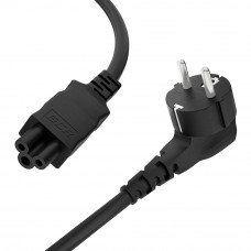 GCR Кабель питания для ноутбука 1.0m, Евровилка угловая - С5, черный, 30,75mm, GCR-54399 Greenconnect GCR-54399