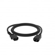 GCR Кабель питания PROF удлинитель 1.5m, С13 - С14, черный, 31,0mm, GCR-54336 Greenconnect GCR-54336