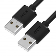 GCR Кабель 0.3m USB 2.0, AMAM, черный, 2828 AWG, экран, армированный, морозостойкий Greenconnect USB 2.0 AM - USB 2.0 BM 0.3м
