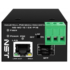Промышленный компактный Ultra PoE медиаконвертер Gigabit Ethernet NST New System Technologies NS-MC-1G1GX-PIS