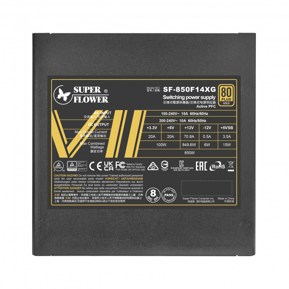 Блок питания 850 Ватт Super Flower Power Supply Leadex VII