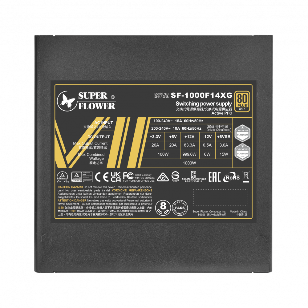 Блок питания 1000 Ватт Super Flower Power Supply Leadex VII, 1000W