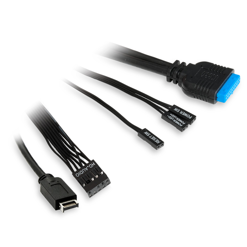 Корпус без блока питания HSPD F711-TGBK- ARGB