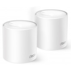 Бесшовный Mesh роутер TP-Link Deco X10 (DECO X10(2-PACK)) AX1500 10/100/1000BASE-TX белый (упак.:2шт)