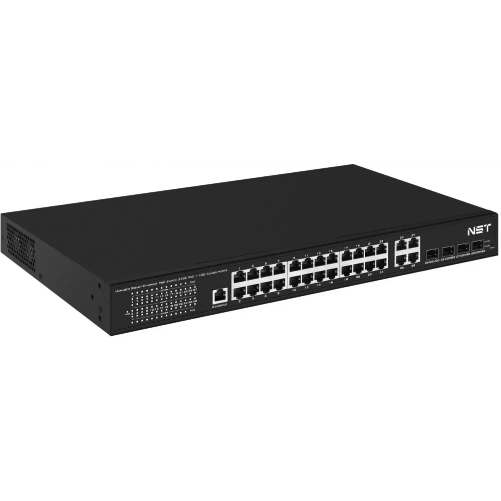 Управляемый L2 PoE коммутатор Gigabit Ethernet NST NS-SW-24G4G-PL