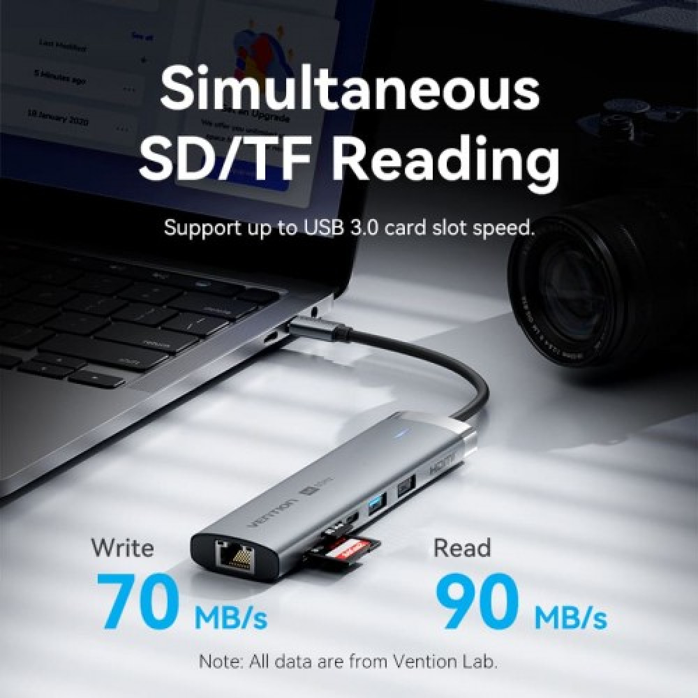 Мультифункциональный хаб Vention USB-C 9 в 1, шт. Vention TGVHB