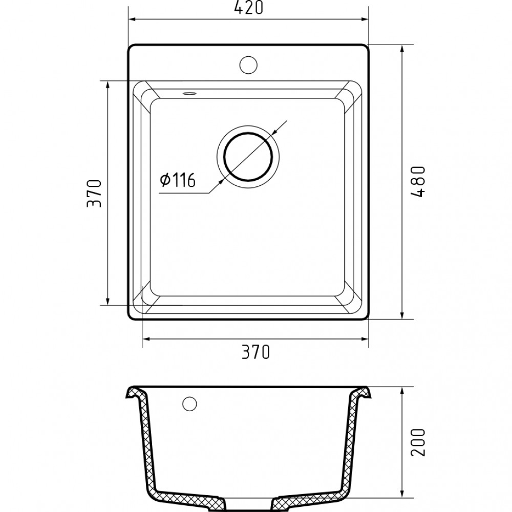 Кухонная GRANFEST graphite