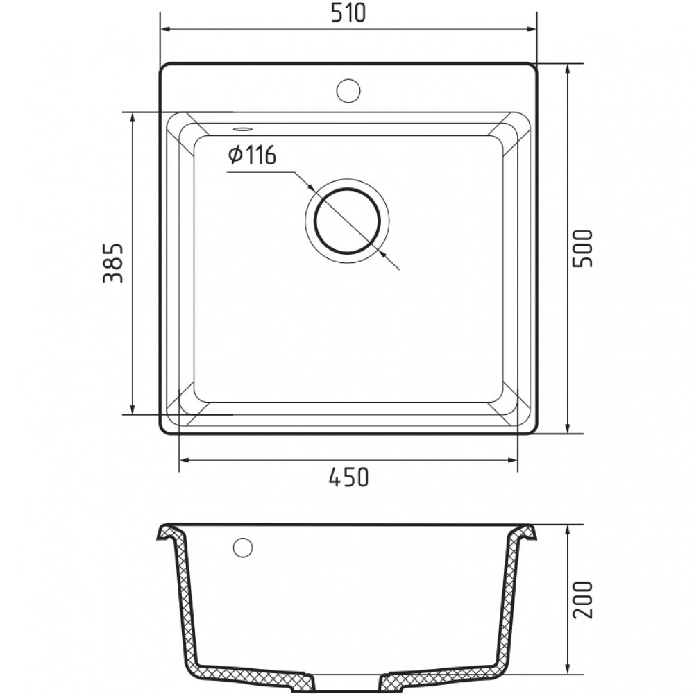 Кухонная GRANFEST graphite