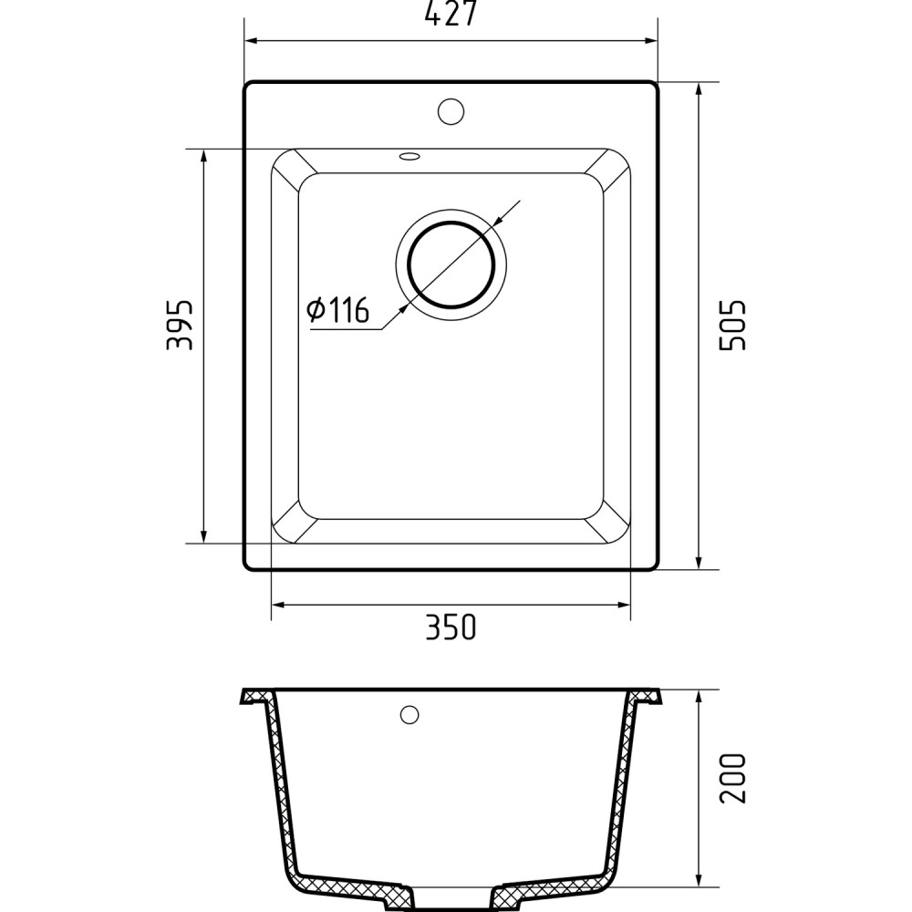 Кухонная GRANFEST graphite