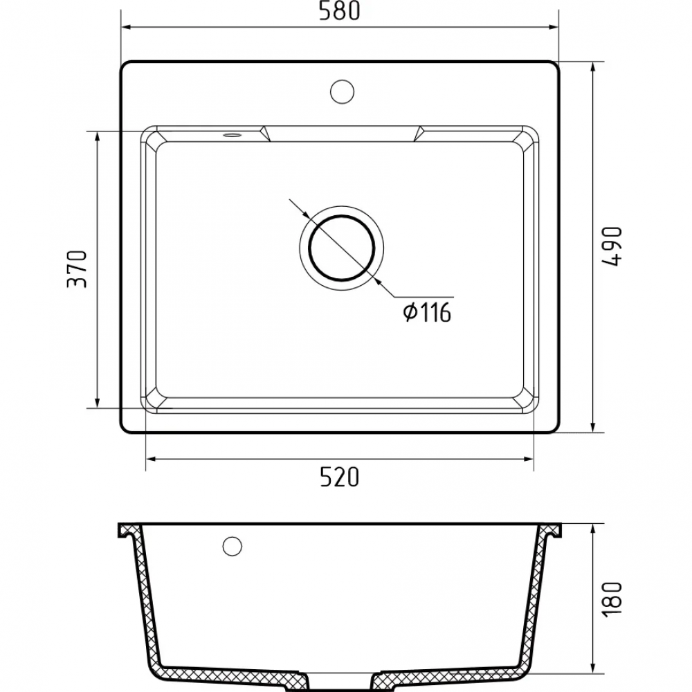 Кухонная GRANFEST black