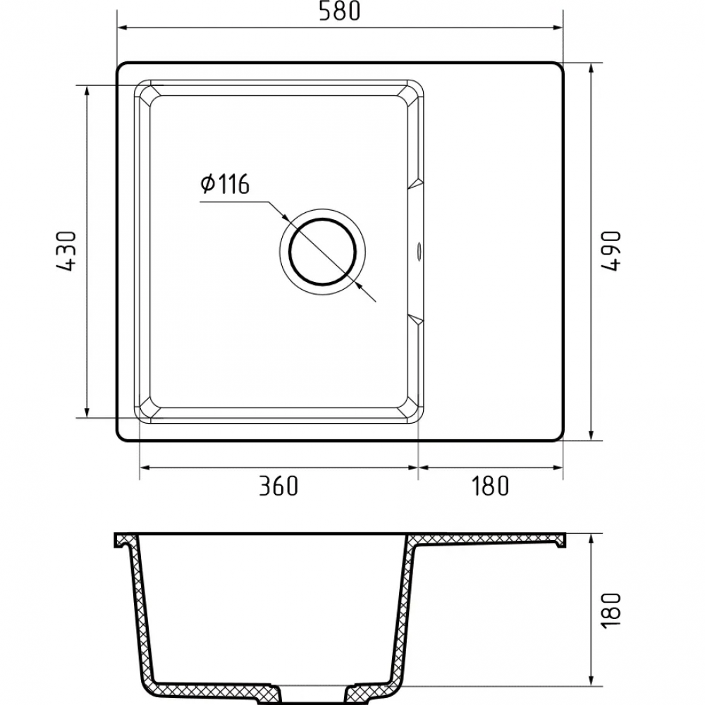 Кухонная GRANFEST black