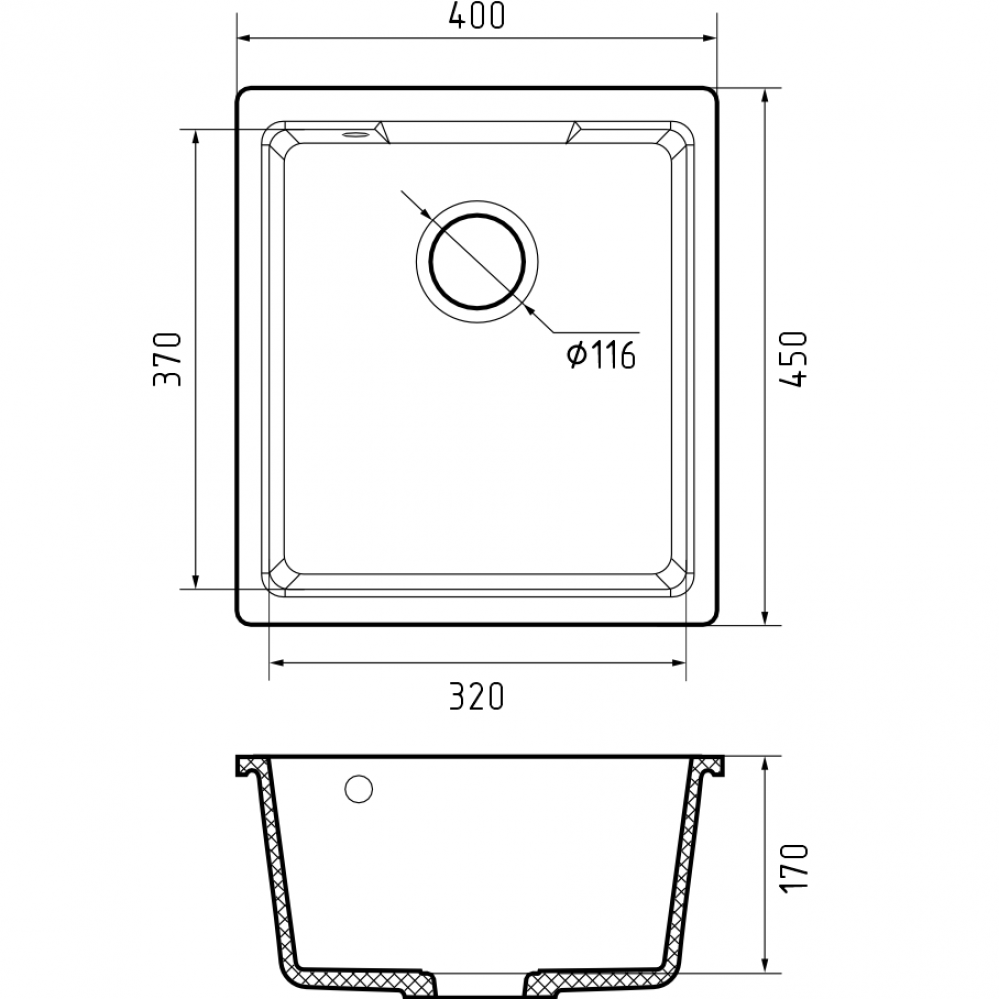 Кухонная GRANFEST black