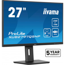 Монитор Iiyama 27" ProLite XUB2797QSNP-B1 черный IPS LED 16:9 HDMI M/M матовая HAS Piv 1300:1 300cd 178гр/178гр 2560x1440 100Hz DP Quad HD 2K (1440p) USB 6.1кг