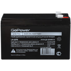 Аккумулятор свинцово-кислотный GoPower LA-1272 12V 7.2Ah GoPower LA-1272 12V 7.2Ah