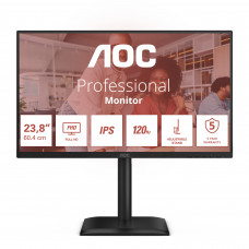 Монитор AOC 24E4U 23.8" 1920x1080, IPS, 200Hz, 80M1, 300cd, 4 ms, HDMI 1.4, DisplayPort 1.2, 4USB, Speakers, Height adj 150, pivot, VESA 100, 3Y, WhiteSilver AOC 24E4U