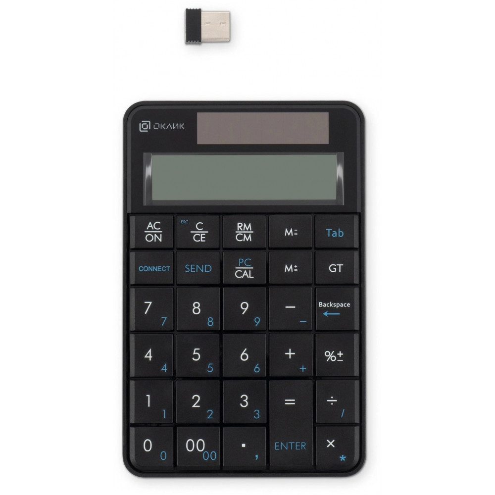 Числовой блок Oklick K604W черный USB беспроводная slim для ноутбука (1979325) Oklick 1979325