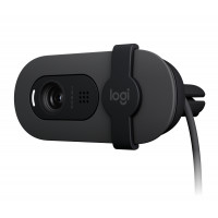 Веб-камера Logitech HD Webcam Brio 100 черный 2Mpix (1920x1080) USB-A с микрофоном (960-001587)