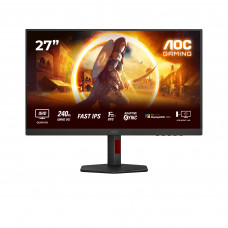 Монитор 27" AOC Q27G4ZR Black-Red (IPS, 2560x1440, 240Hz, 0.3 ms, 178°/178°, 400 cd/m, 1000:1, +2xHDMI 2.0, +DisplayPort 1.4))