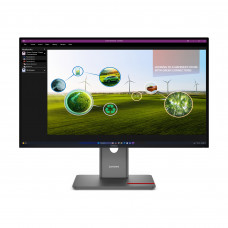 Монитор 27" Lenovo ThinkVision P27Q-40 черный IPS LED 4ms 16:9 HDMI матовая HAS Piv 1500:1 350cd 178гр/178гр 2560x1440 24Hz DP Quad 2K (1440p) USB 6.4кг