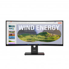 Монитор 34" Lenovo ThinkVision T34WD-40 черный VA LED 4ms 21:9 HDMI матовая HAS Piv 3000:1 300cd 178гр/178гр 3440x1440 120Hz DP QHD USB 9.2кг