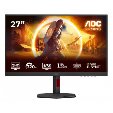 Монитор 27" AOC Q27G4SRU Black (IPS, 2560x1440, 320Hz, 0.5 ms, 178°/178°, 400 cd/m, 1000:1, +2xHDMI 2.1, +DisplayPort 1.4, Pivot)