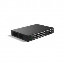 Коммутатор Dahua 18-port Gigabit RJ45 16-port PoE Switch, 135W, Metal case 