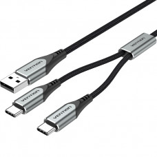 Кабель Vention USB-CM х 2USB 2.0 AM - 1м. Vention Кабель 1 м (CQOHF)