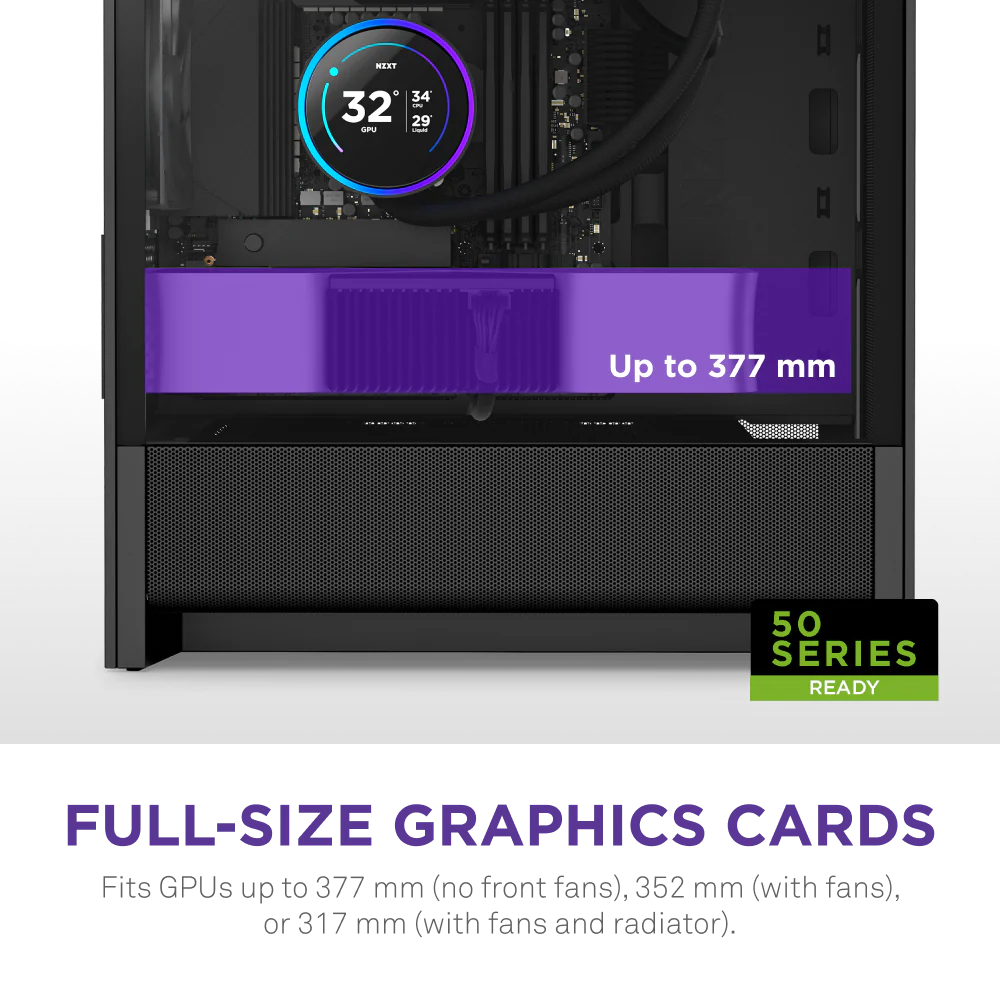Корпус без блока питания NZXT H3 Flow CC-H31FB-01
