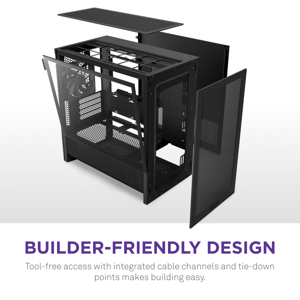 Корпус без блока питания NZXT H3 Flow CC-H31FB-01