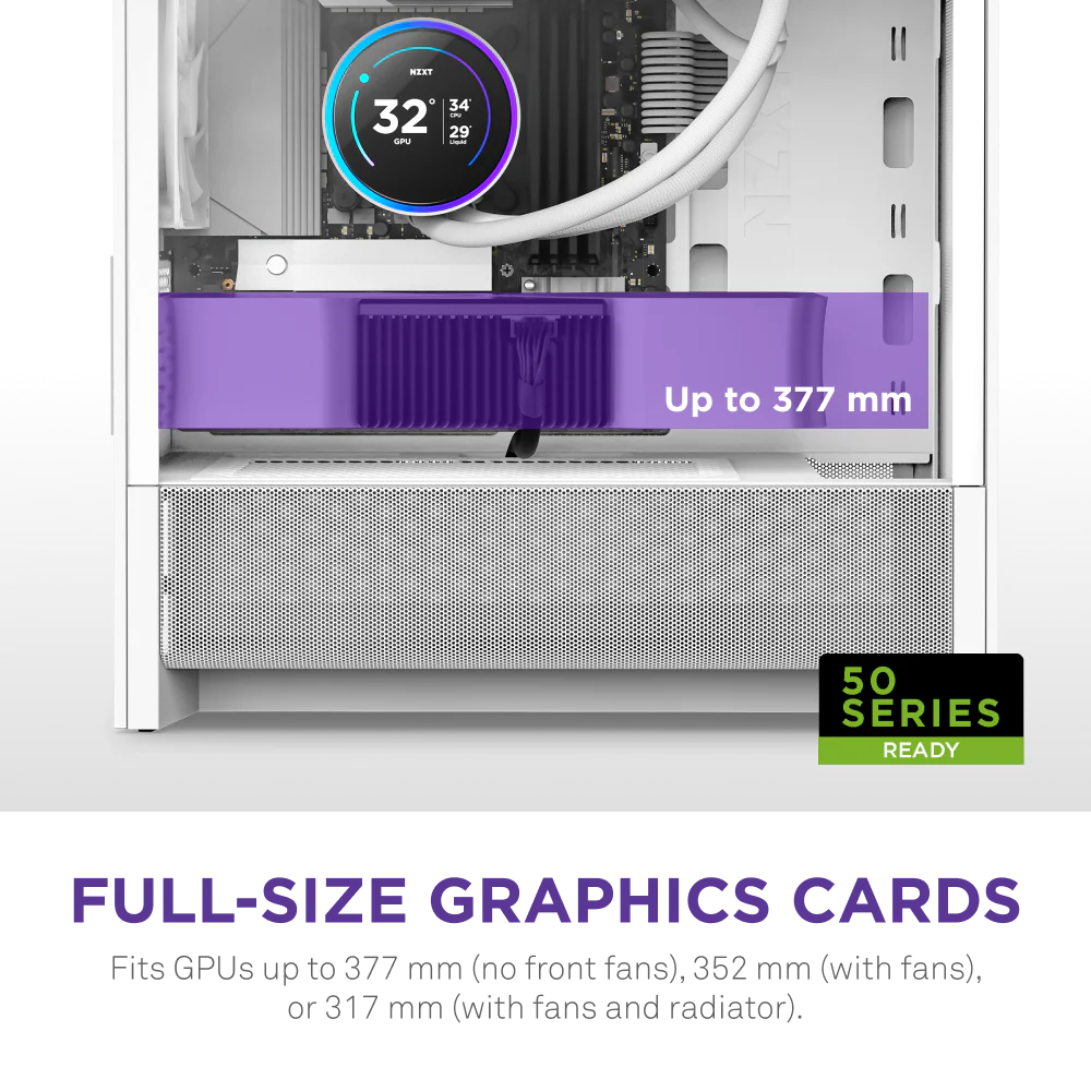 Корпус без блока питания NZXT H3 Flow CC-H31FW-01