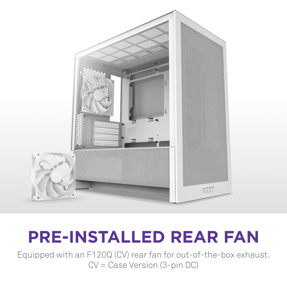Корпус без блока питания NZXT H3 Flow CC-H31FW-01