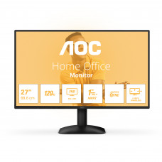 Монитор 27" AOC 27B31H IPS 1920x1080, 120 Гц, 4 мс (1 мс MPRT), 16:9, 300 кд/м², VGA, HDMI 1.4, 3.5 Jack, динамики (2x2 Вт), HDR10, Adaptive-Sync, черный