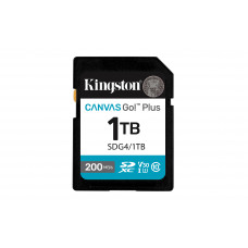 Карта памяти Kingston 1TB SDXC Canvas Go Plus 1TB SDXC Canvas Go Plus Gen4 200MBs C10 UHS-I U3 V30 Kingston SDG41TB