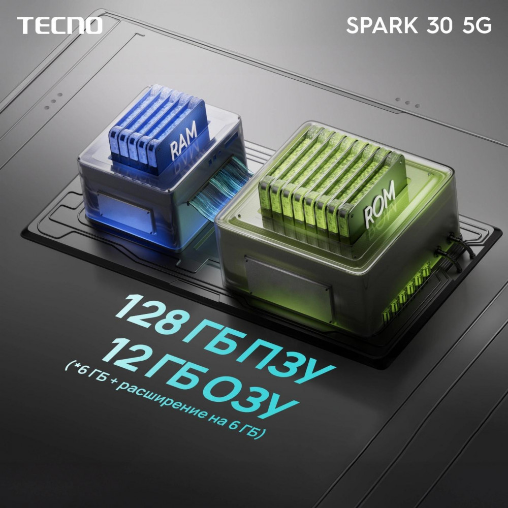 Смартфон TECNO KL8 128+6 AZURE SKY